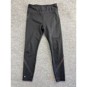 Athleta Spectrum Sonar 7/8 Tight Leggings Women's S Black Reflective Stripes